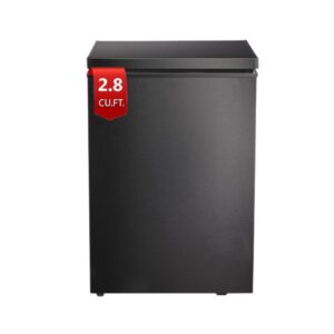 Chest Freezer 2.8 Cu. Ft Deep Freezers with 2 Removable Baskets, Top Opening Door Compact Small Congelador, Adjustable 7-Temperature Control for Outdoor, Dorm Apartment, Commercial (Black)