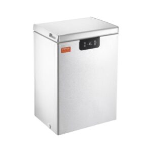 Chest Freezer, 3.5 Cu.ft Compact Deep Freezer, Free Standing Top Open Door Chest Freezers with 2 Removable Baskets & Adjustable Thermostat, Energy Saving & Low Noise, White