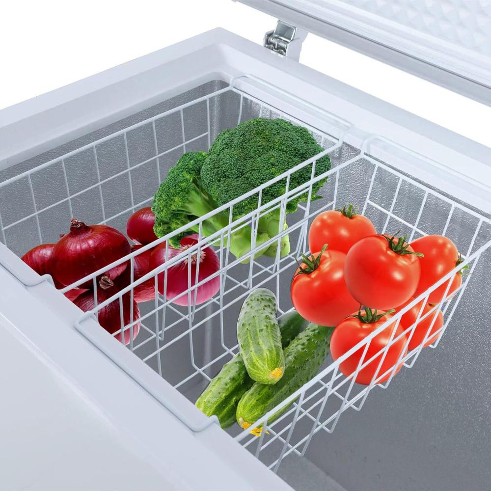 Chest Freezer Baskets 17.5 Inch, Chest Freezer Organizer Bins Metal Wire Storage Baskets with Hanging Handles for Deep Freezer, Set of 2 - Image 2